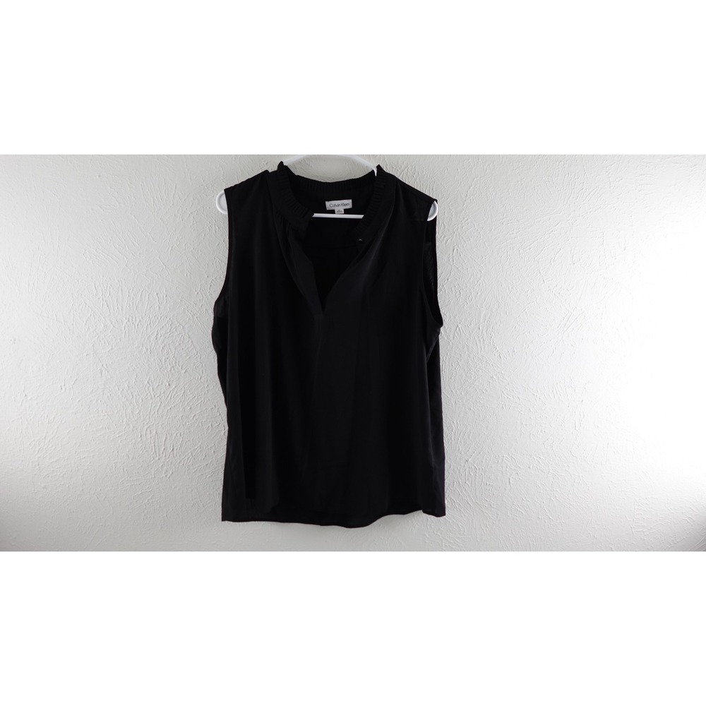 Calvin Klein Woman's Blouse with Inverted Pleat Size xl
